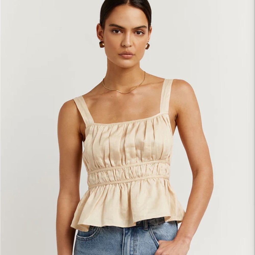 DISSH Cream Ruffle Top - Picture 4 of 9